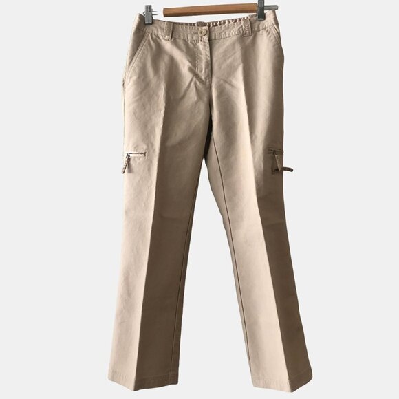 COTTON Ginny Beige Cotton Pants Size 5 - Picture 1 of 10